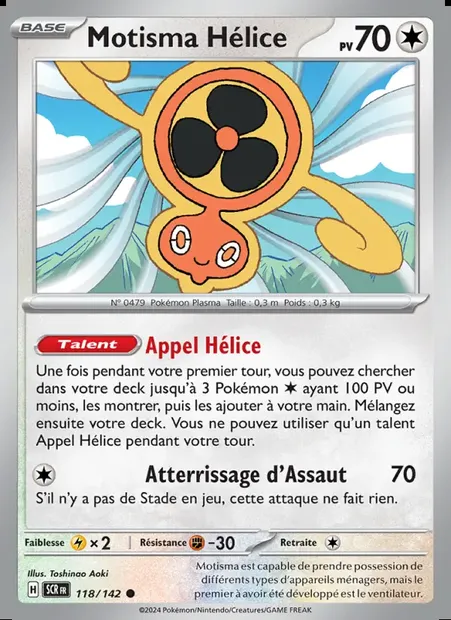 Motisma Hélice, carte Pokémon SCR 118 — extension Couronne Stellaire