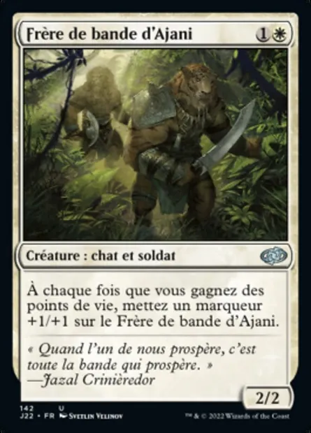 Frère de bande d'Ajani, carte Magic J22 142 — extension Jumpstart 2022
