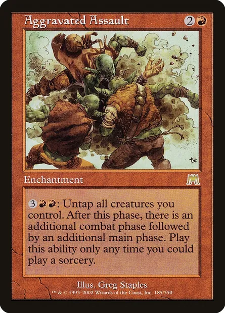 Aggravated Assault, Magic card ONS 185 — Onslaught set