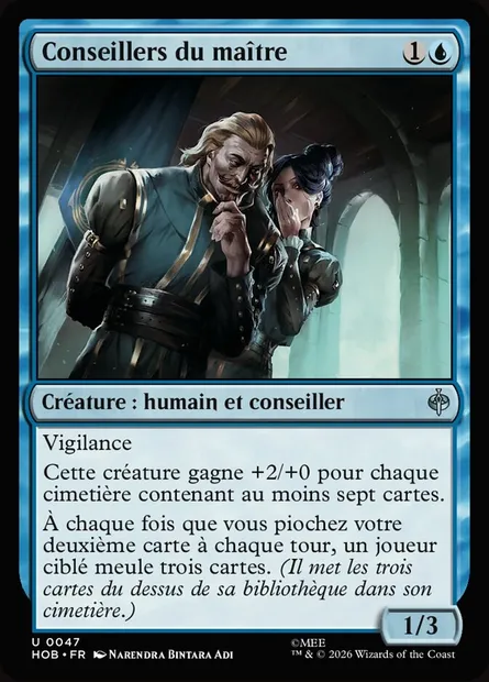 Conseillers du maître, carte Magic HOB 47 — extension The Hobbit