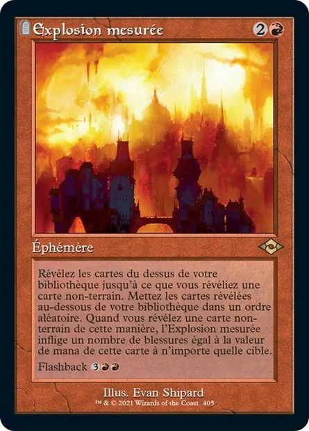 Explosion mesurée, carte Magic MH2 405 — extension Horizons du Modern 2