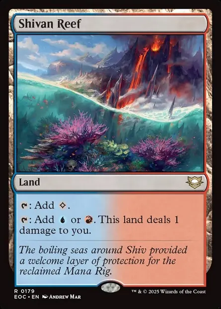 Shivan Reef, Magic card EOC 179 — Edge of Eternities Commander set