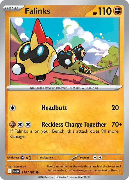 Falinks, Pokémon card PAL 119 — Paldea Evolved set