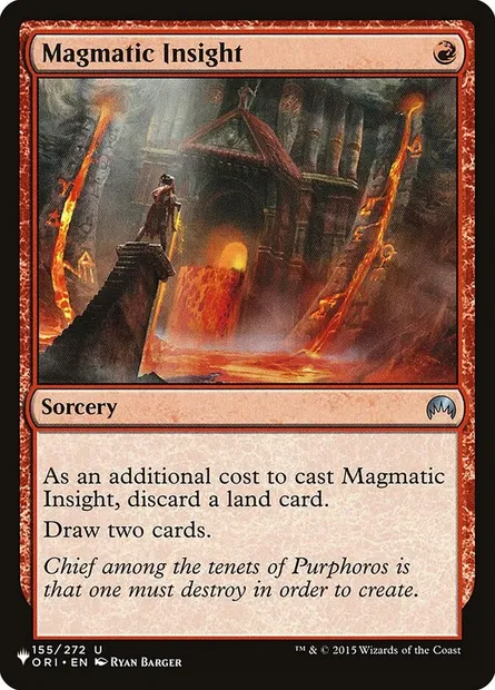 Perspicacité magmatique, carte Magic PLST ORI-155 — extension The List