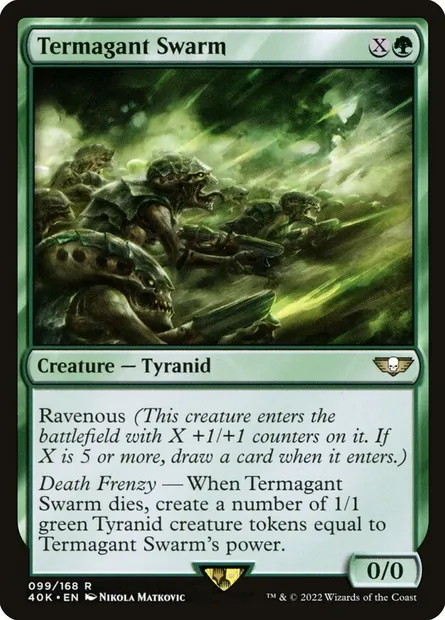 Termagant Swarm, Magic card 40K 99 — Warhammer 40,000 Commander set