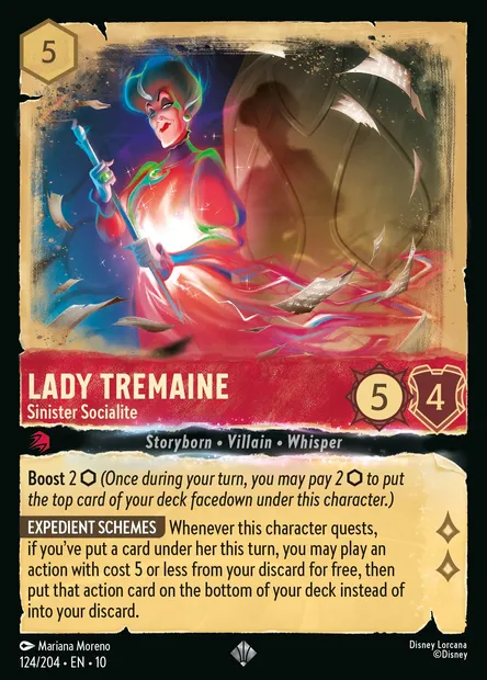 Lady Tremaine - Sinister Socialite, Disney Lorcana card CH10-124 — Whispers in the Well set