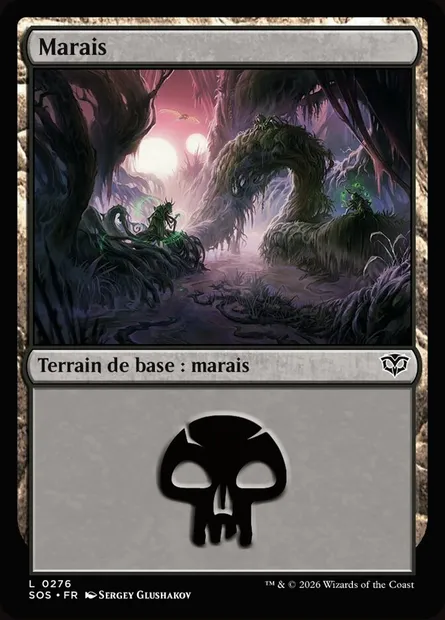 Marais, carte Magic SOS 276 — extension Secrets of Strixhaven