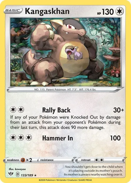 Kangaskhan, Pokémon card TDX 133 — Theme Deck & Blisters Exclusives set