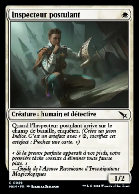 Inspecteur postulant, carte Magic MKM 29 — extension Murders at Karlov Manor