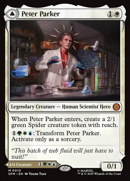 Peter Parker // Amazing Spider-Man, Magic card SPM 10 — Marvel's Spider-Man set