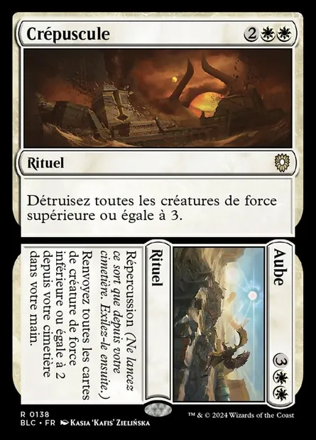 Dusk // Dawn // Dusk // Dawn, carte Magic BLC 138 — extension Bloomburrow Commander