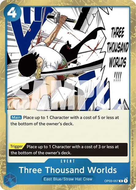 Three Thousand Worlds, One Piece card OP03-057 — PILLARS OF STRENGTH set