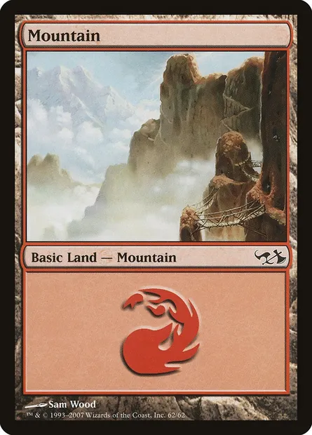 Mountain, Magic card DD1 62 — Duel Decks: Elves vs. Goblins set