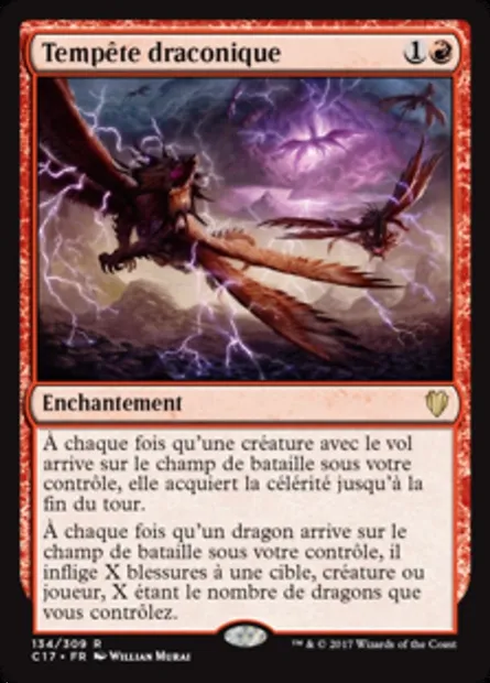 Tempête draconique, carte Magic C17 134 — extension Commander 2017