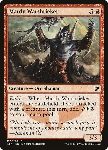 Mardu Warshrieker, Magic card KTK 117 — Khans of Tarkir set