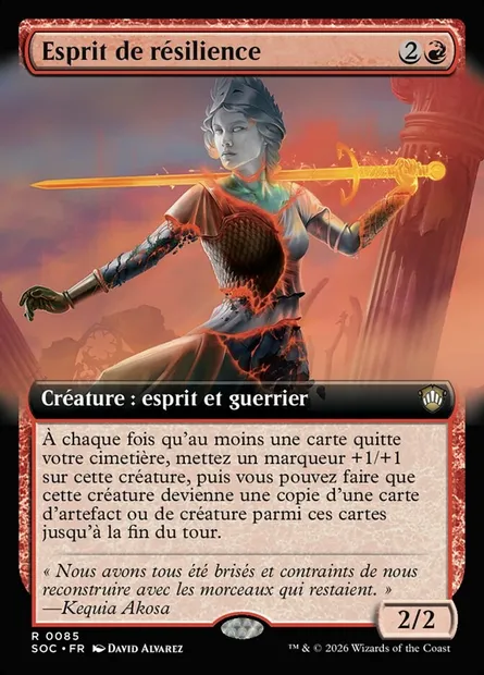 Esprit de résilience, carte Magic SOC 85 — extension Secrets of Strixhaven Commander