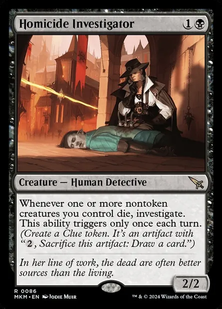 Homicide Investigator, Magic card MKM 86 — Murders at Karlov Manor set