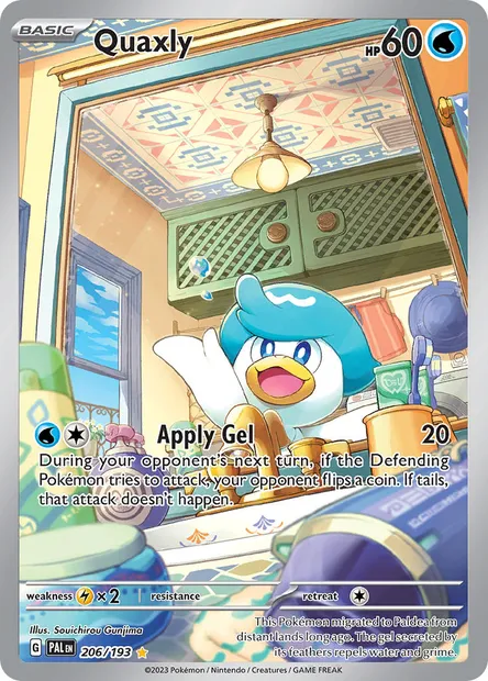 Quaxly, Pokémon card PAL 206 — Paldea Evolved set