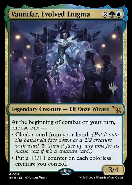 Vannifar, Evolved Enigma, Magic card PMKM 241p — Murders at Karlov Manor Promos set