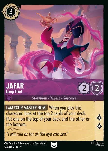 Jafar - Lamp Thief, Disney Lorcana card CH9-059 — Fabled set