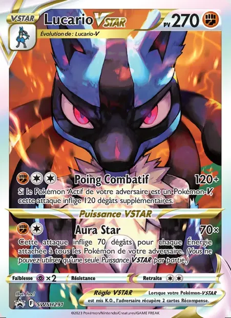 Lucario VSTAR, carte Pokémon SWSH 291 — extension Promo SWSH