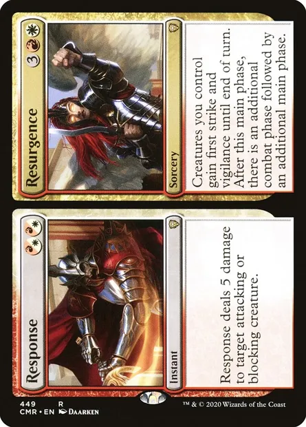 Response // Resurgence, Magic card CMR 449 — Commander Legends set