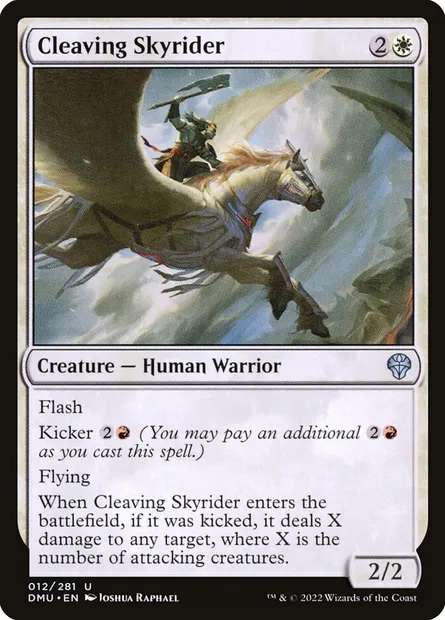 Cleaving Skyrider, Magic card DMU 12 — Dominaria United set