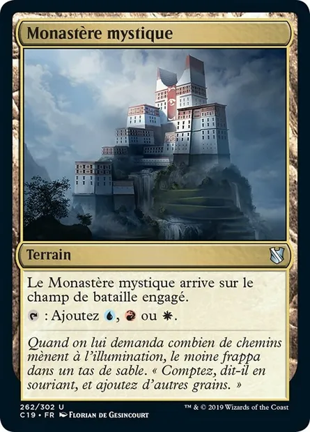 Monastère mystique, carte Magic C19 262 — extension Commander 2019