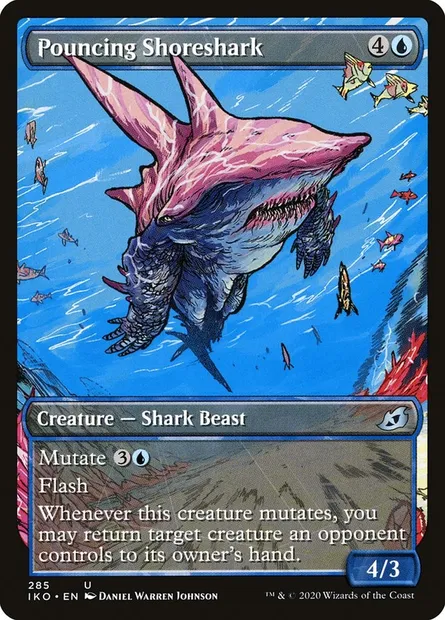 Pouncing Shoreshark, Magic card IKO 285 — Ikoria: Lair of Behemoths set