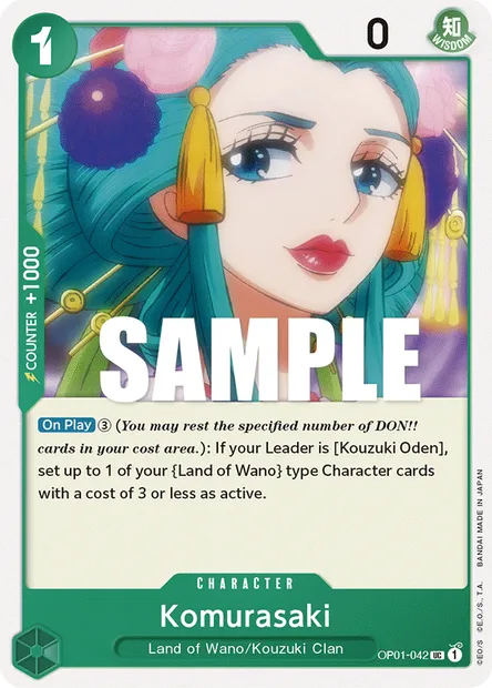 Komurasaki, carte One Piece OP01-042 — extension ROMANCE DAWN