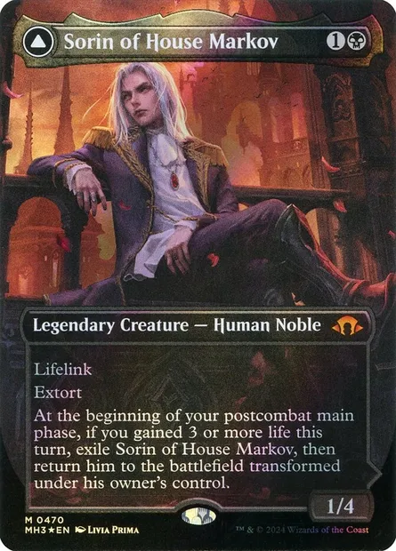 Sorin of House Markov // Sorin, Ravenous Neonate, Magic card MH3 470 — Modern Horizons 3 set