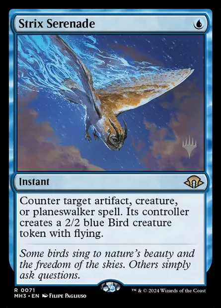 Strix Serenade, Magic card PMH3 71p — Modern Horizons 3 Promos set