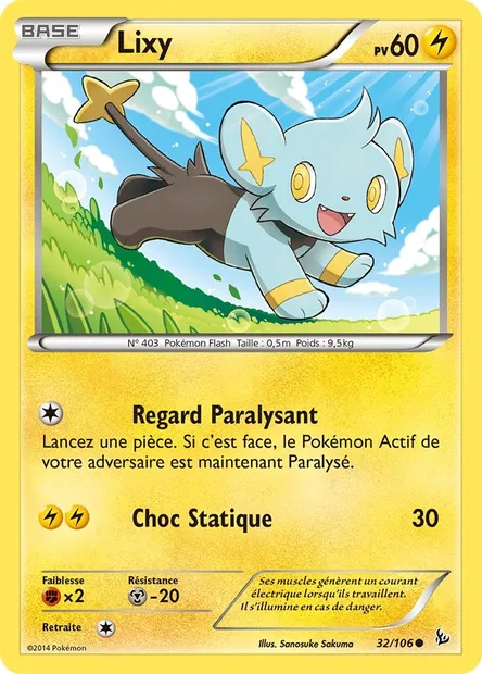 Lixy, carte Pokémon FLF 32 — extension Étincelles