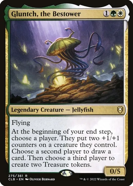 Gluntch, the Bestower, Magic card CLB 275 — Commander Legends: Battle for Baldur's Gate set