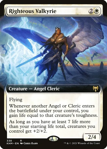 Righteous Valkyrie, Magic card KHM 338 — Kaldheim set