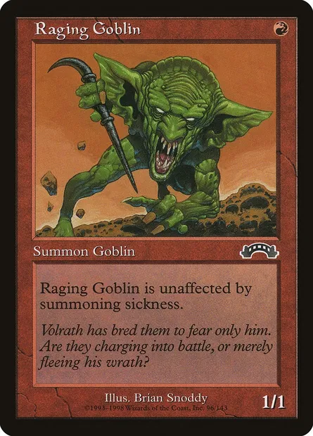 Raging Goblin, Magic card EXO 96 — Exodus set