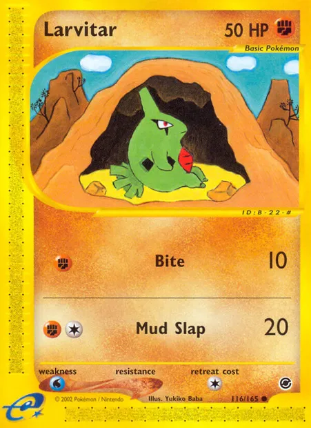 Larvitar, Pokémon card EX 116 — Expedition Base Set set