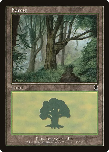 Forest, Magic card ODY 350 — Odyssey set