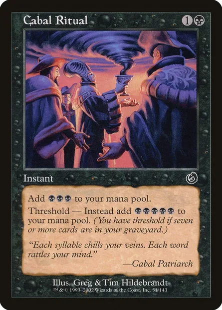 Cabal Ritual, Magic card TOR 51 — Torment set