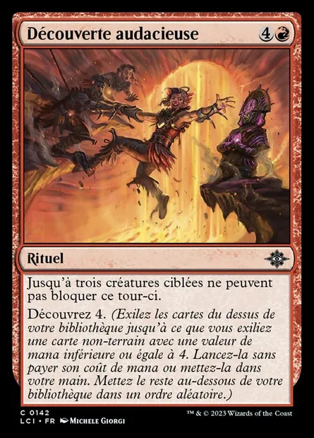 Découverte audacieuse, carte Magic LCI 142 — extension The Lost Caverns of Ixalan