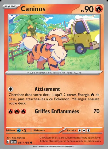 Caninos, carte Pokémon SVI 031 — extension Écarlate et Violet
