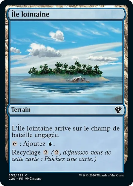 Île lointaine, carte Magic C20 302 — extension Commander 2020