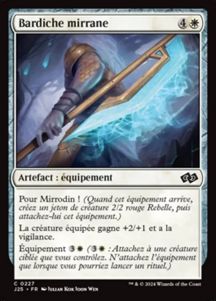 Bardiche mirrane, carte Magic J25 227 — extension Foundations Jumpstart