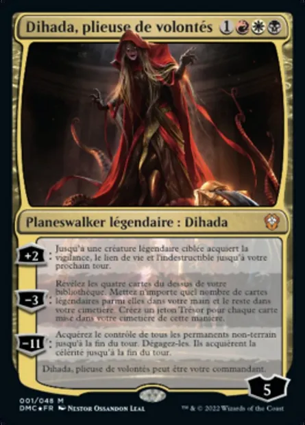 Dihada, plieuse de volontés, carte Magic DMC 1 — extension Dominaria United Commander