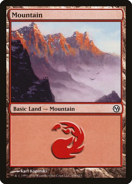Montagne, carte Magic DPA 108 — extension Duels of the Planeswalkers