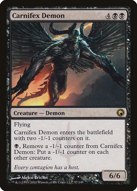 Carnifex Demon, Magic card SOM 57 — Scars of Mirrodin set