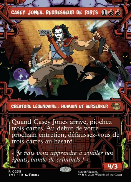 Casey Jones, redresseur de torts, carte Magic TMT 235 — extension Teenage Mutant Ninja Turtles