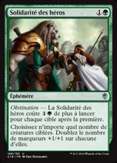 Solidarité des héros, carte Magic C16 168 — extension Commander 2016