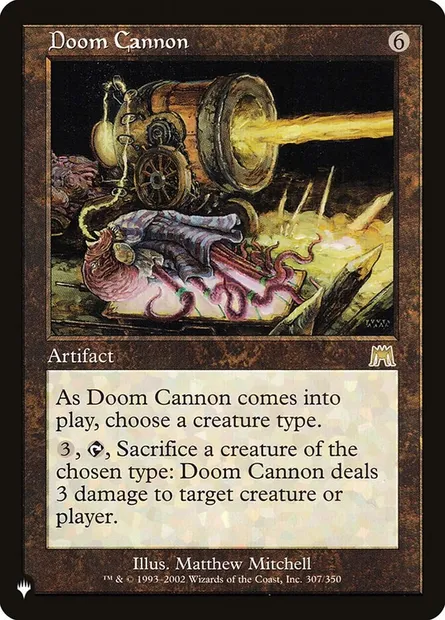 Doom Cannon, Magic card PLST ONS-307 — The List set