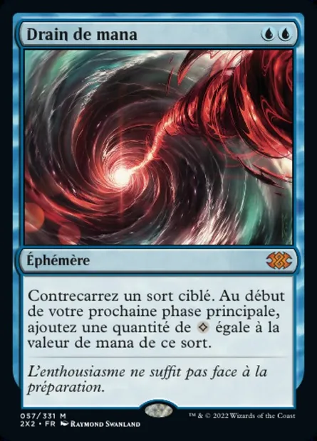 Drain de mana, carte Magic 2X2 57 — extension Double Masters 2022